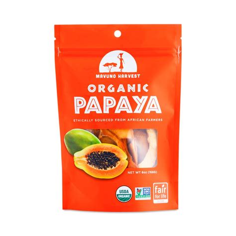 organic dried papaya